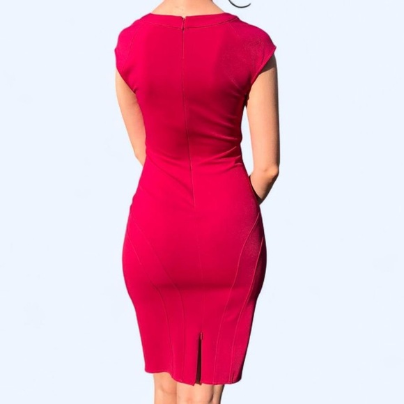 Zac Posen Joni Body-con Sheath Dress Fuchsia Size 4 - Picture 2 of 7